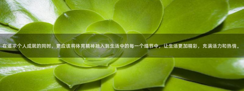 bbin视讯：在追求个人成就的同时，更应该将体育精神融入到生活中的每一个细节中，让生活更加精彩，充满活力和热情。